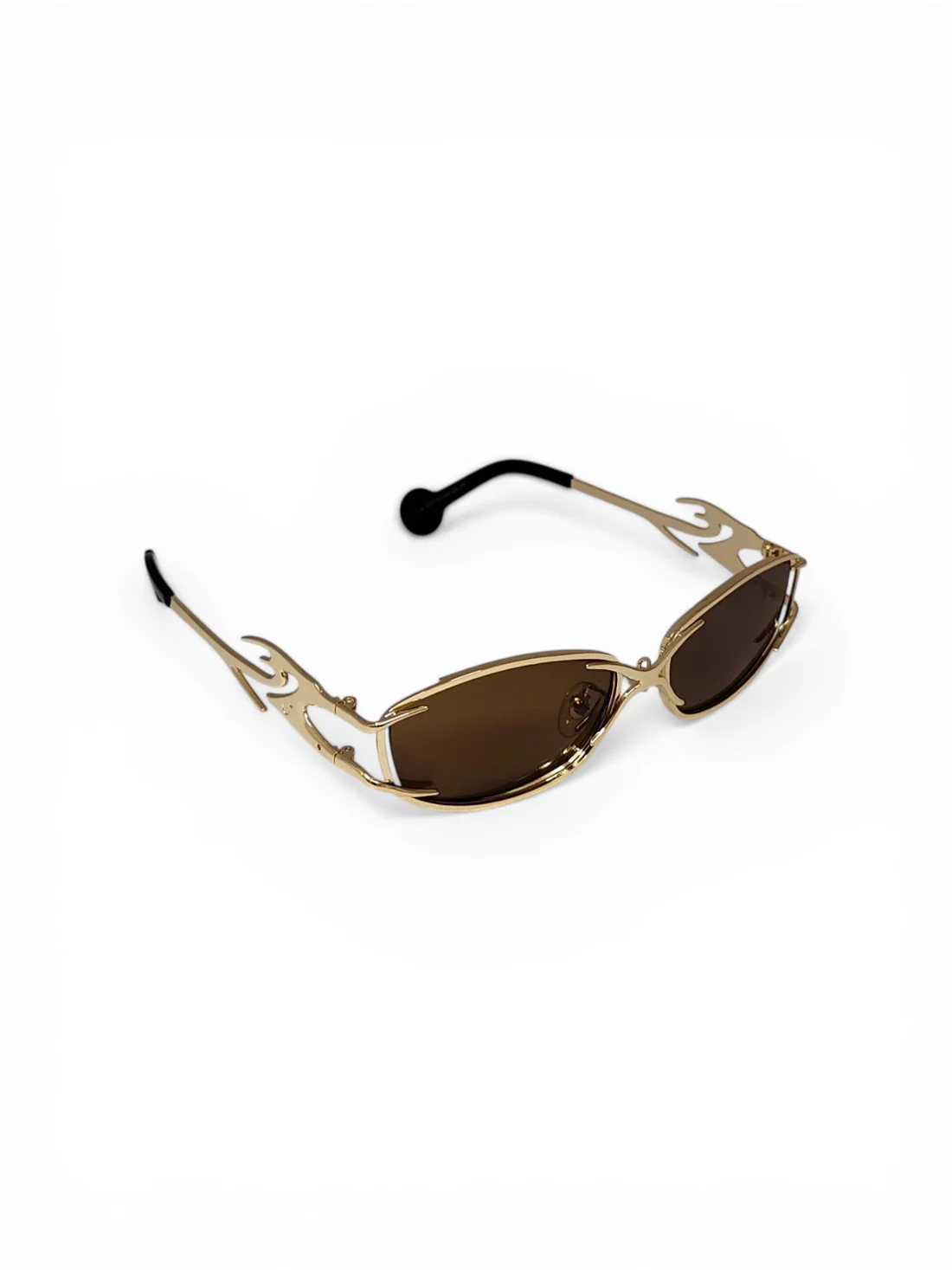 Gold Flame Rimless Sunglasses