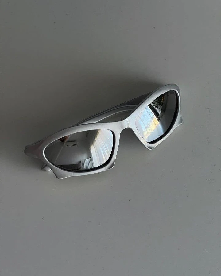 Silver Edge Wrap Sunglasses
