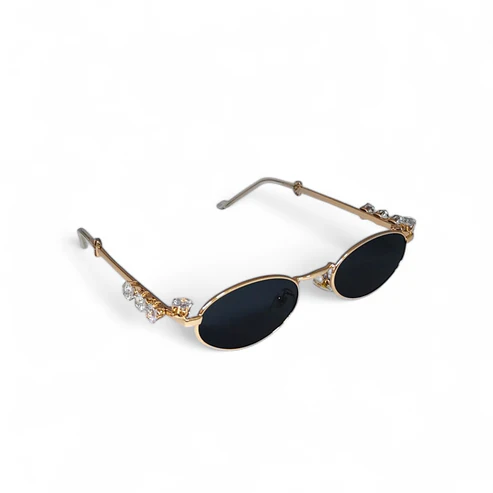 Luxury Crystal Diamond Oval Sunglass