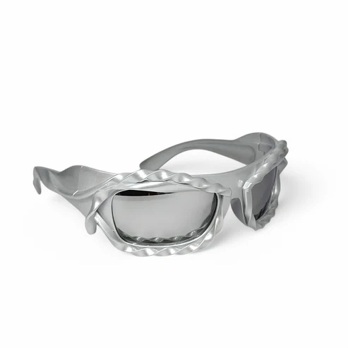 Frost Sculpt Wrap Sunglasses