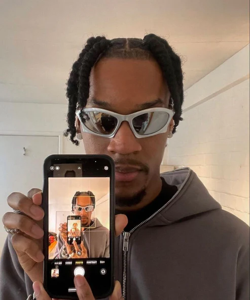 Silver Edge Wrap Sunglasses